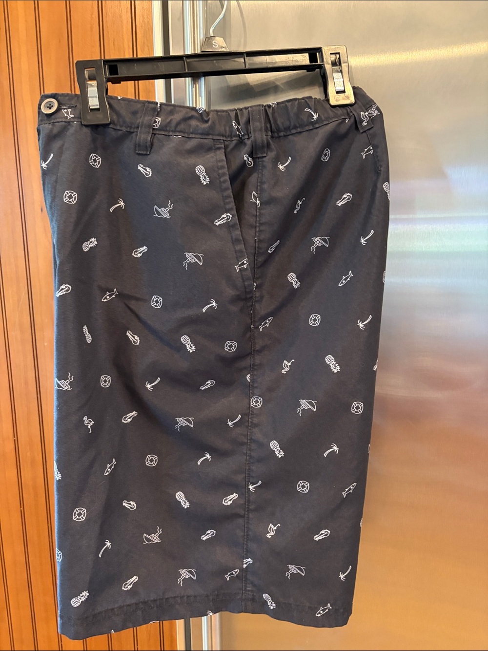 Black Boys light weight shorts with White Nautical Motif